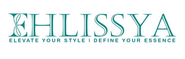 Logo of Ehlissya with tagline 'Elevate your style, define your essence' on a white background